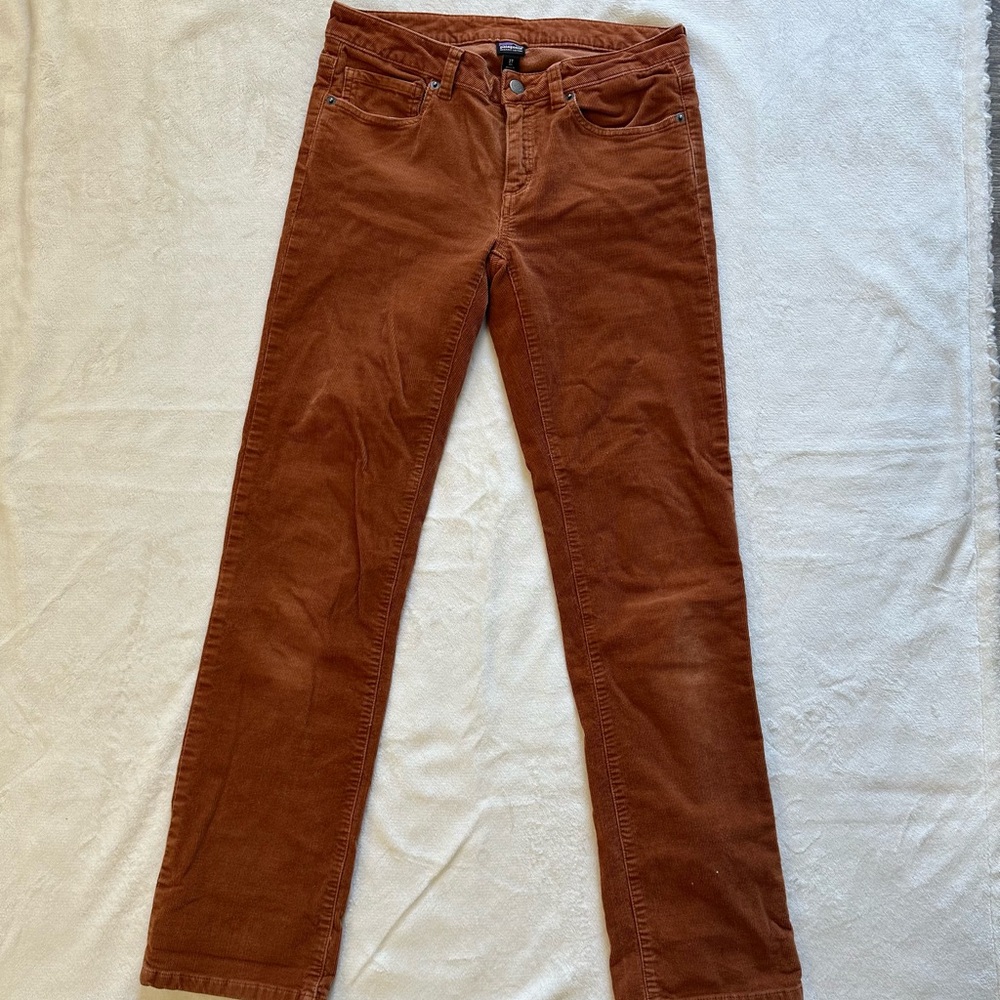 Patagonia Corduroy Organic Cotton Stretch Pants Womens Sz 27 R Color Brown